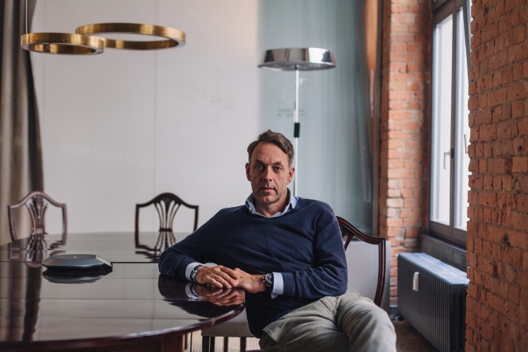 BERLIN, DEU - AUGUST 20, 2015: German Investor Klaus Hommels at the Berlin based office of his company, Lakestar. Hommels has backed many of the world's largest tech companies. CREDIT: Robbie Lawrence for The New York Times
